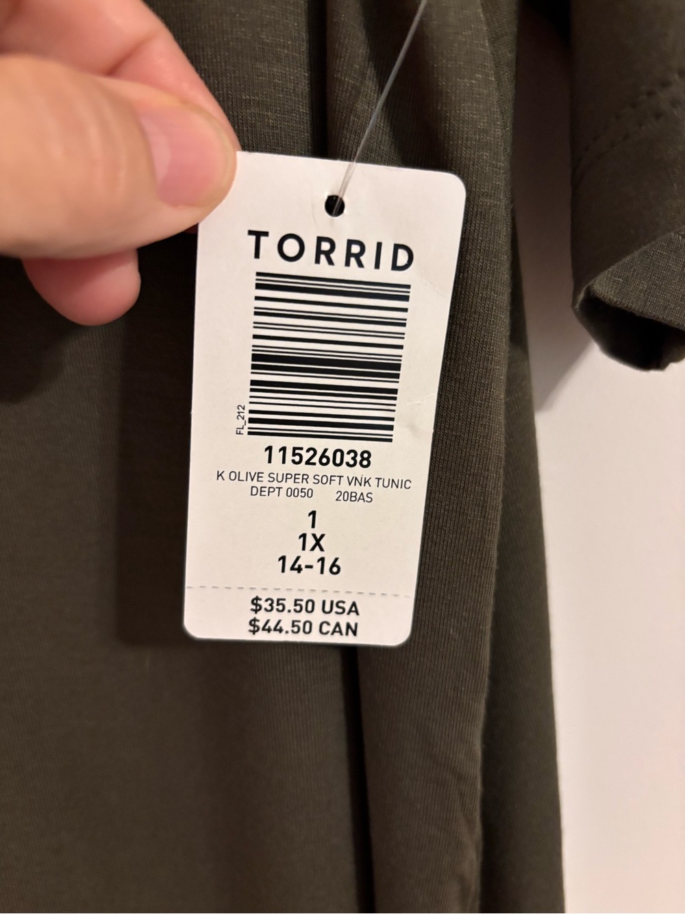Torrid NWT Olive super soft knit Tunic Tshirt - Picture 7 of 10